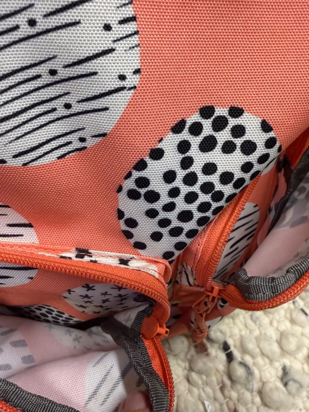 Burton Coral and White Patterned Daypack